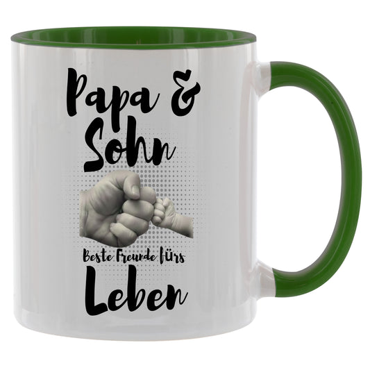 Papa & Sohn - Beste Freunde fürs Leben - Kaffeetasse verschiedene Farben - 330ml