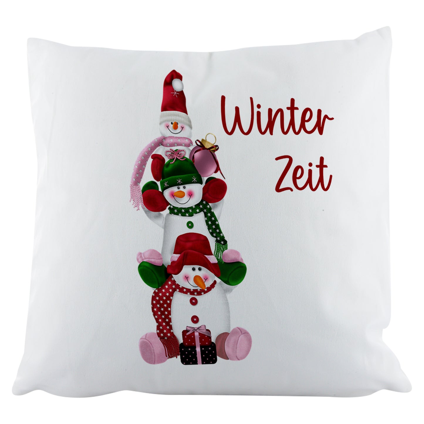 Winterzeit - Flauschiges Kissen 40x40cm