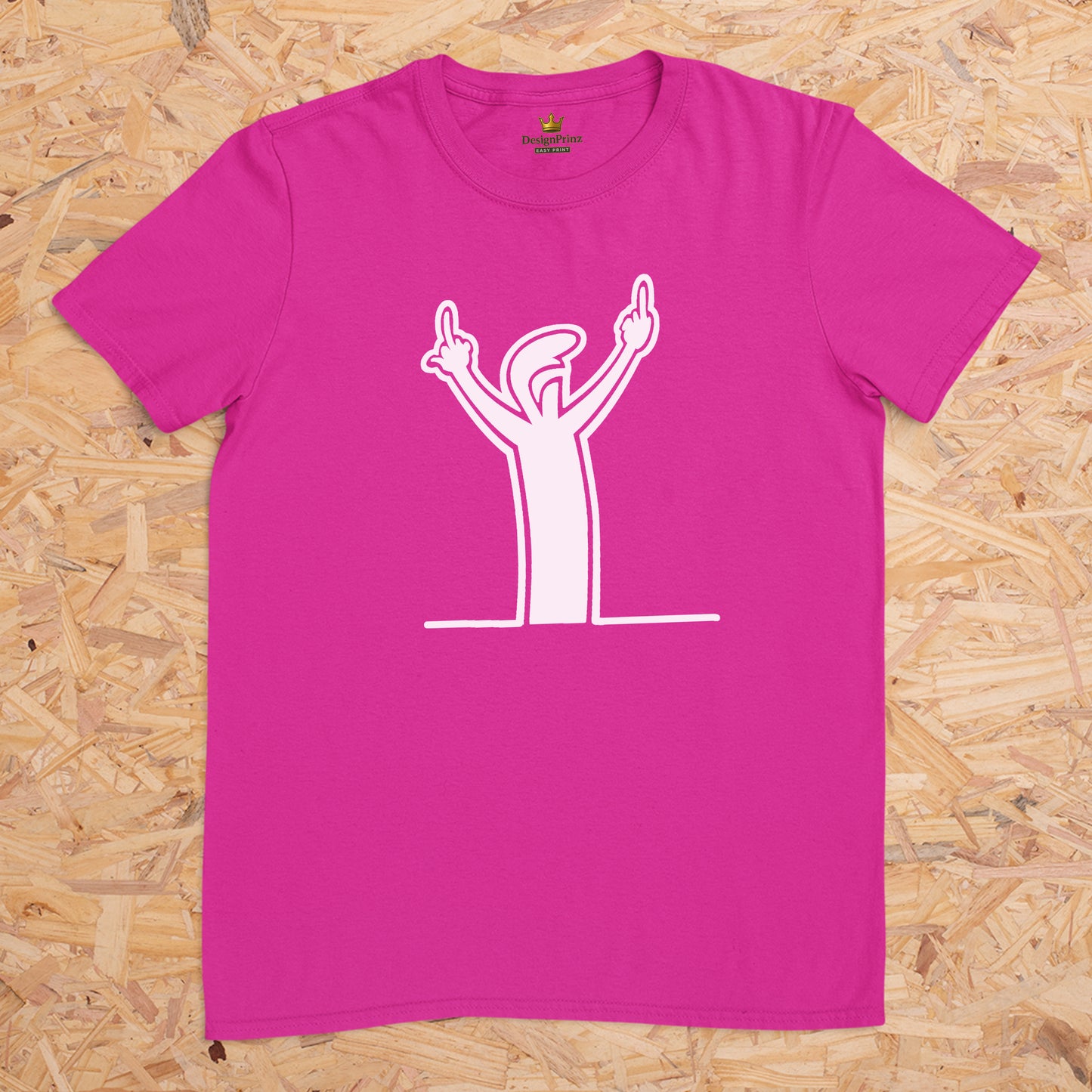 Männchen mit Mittelfinger -- T-Shirt Unisex