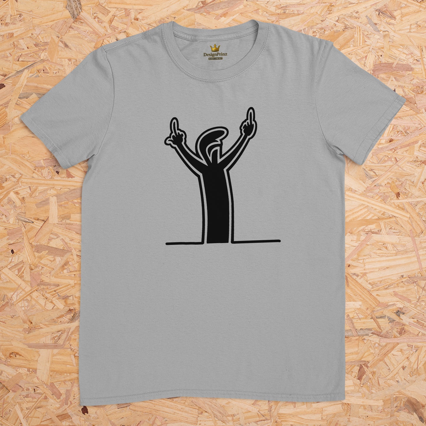 Männchen mit Mittelfinger -- T-Shirt Unisex