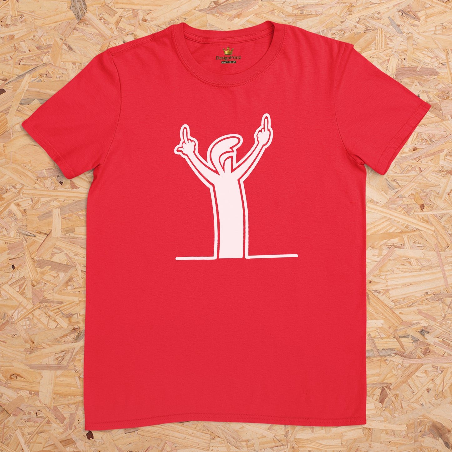 Männchen mit Mittelfinger -- T-Shirt Unisex