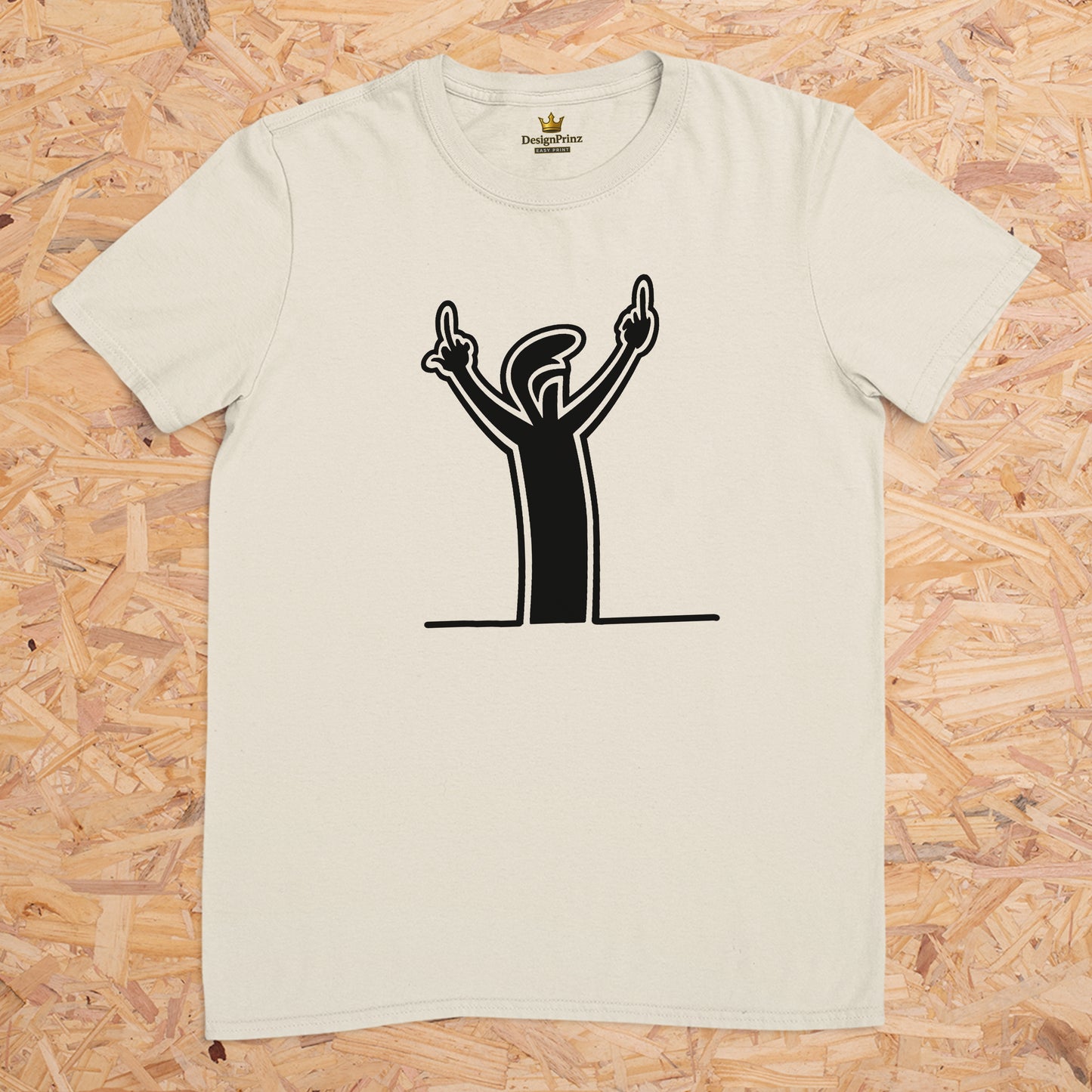 Männchen mit Mittelfinger -- T-Shirt Unisex