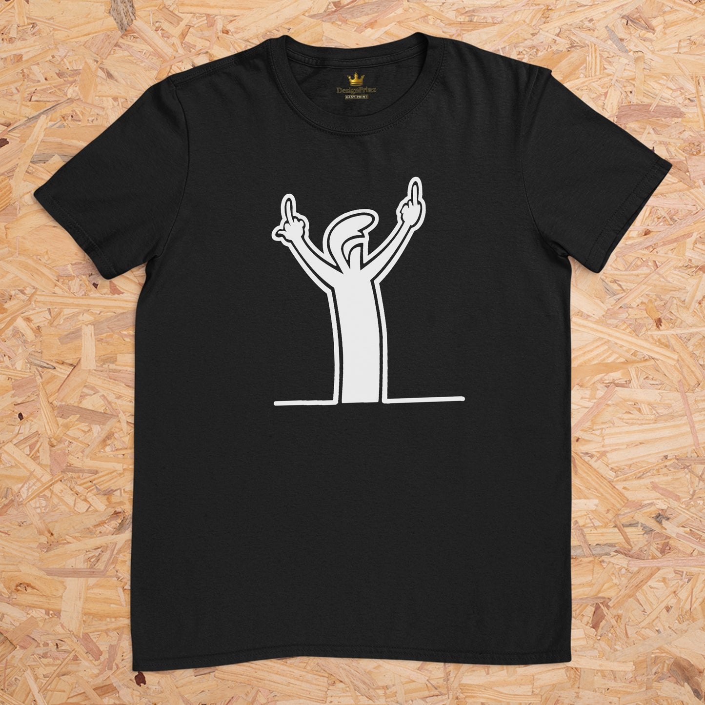 Männchen mit Mittelfinger -- T-Shirt Unisex
