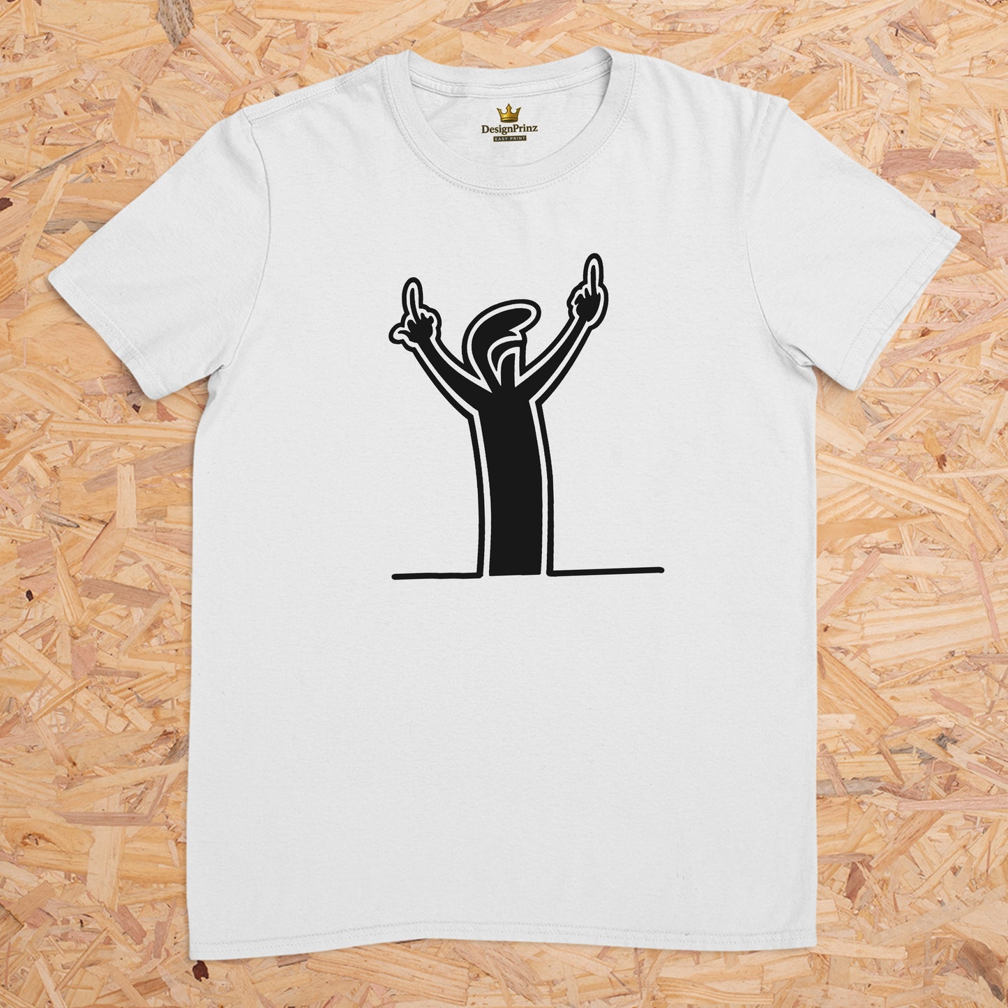 Männchen mit Mittelfinger -- T-Shirt Unisex