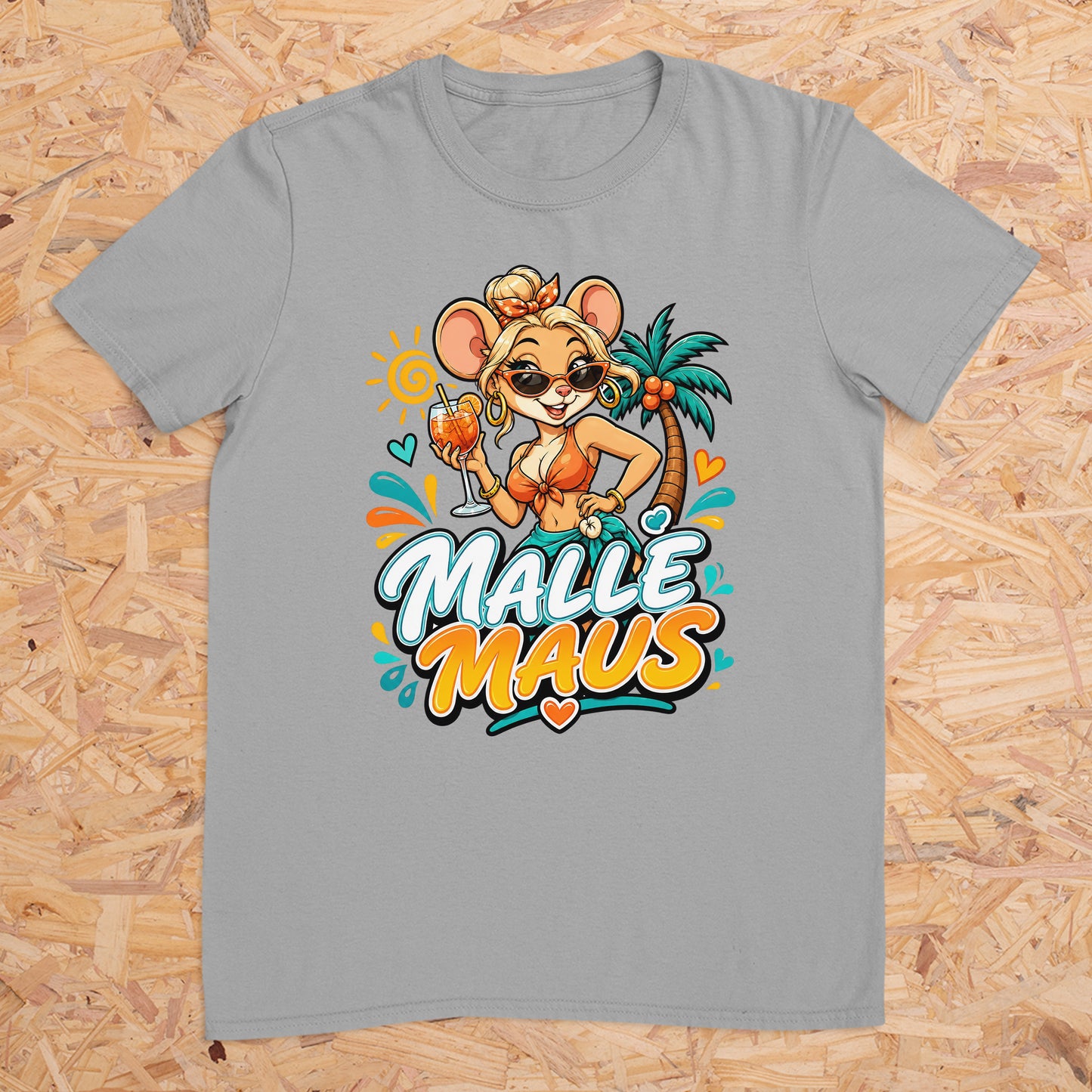 Malle Maus - T-Shirt Unisex – Lustiges Partyshirt für Männer & Frauen