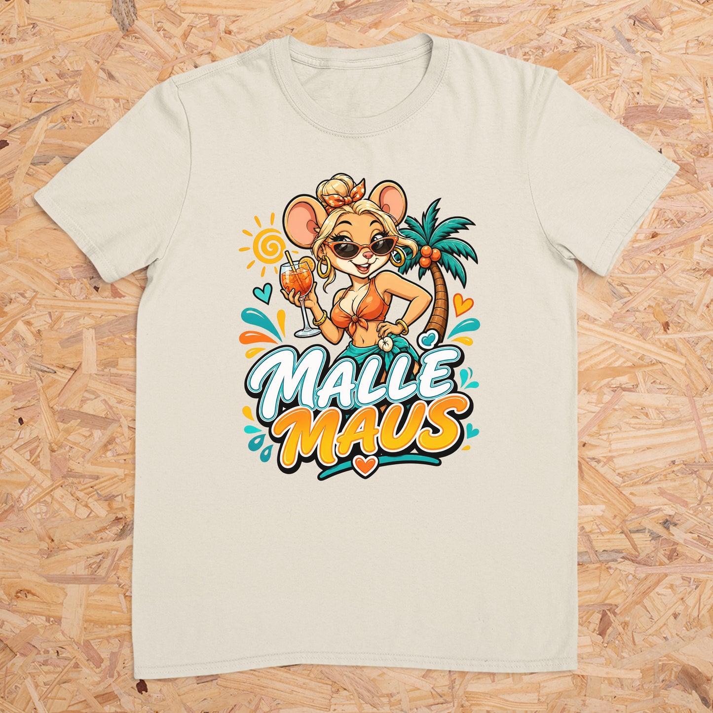 Malle Maus - T-Shirt Unisex – Lustiges Partyshirt für Männer & Frauen