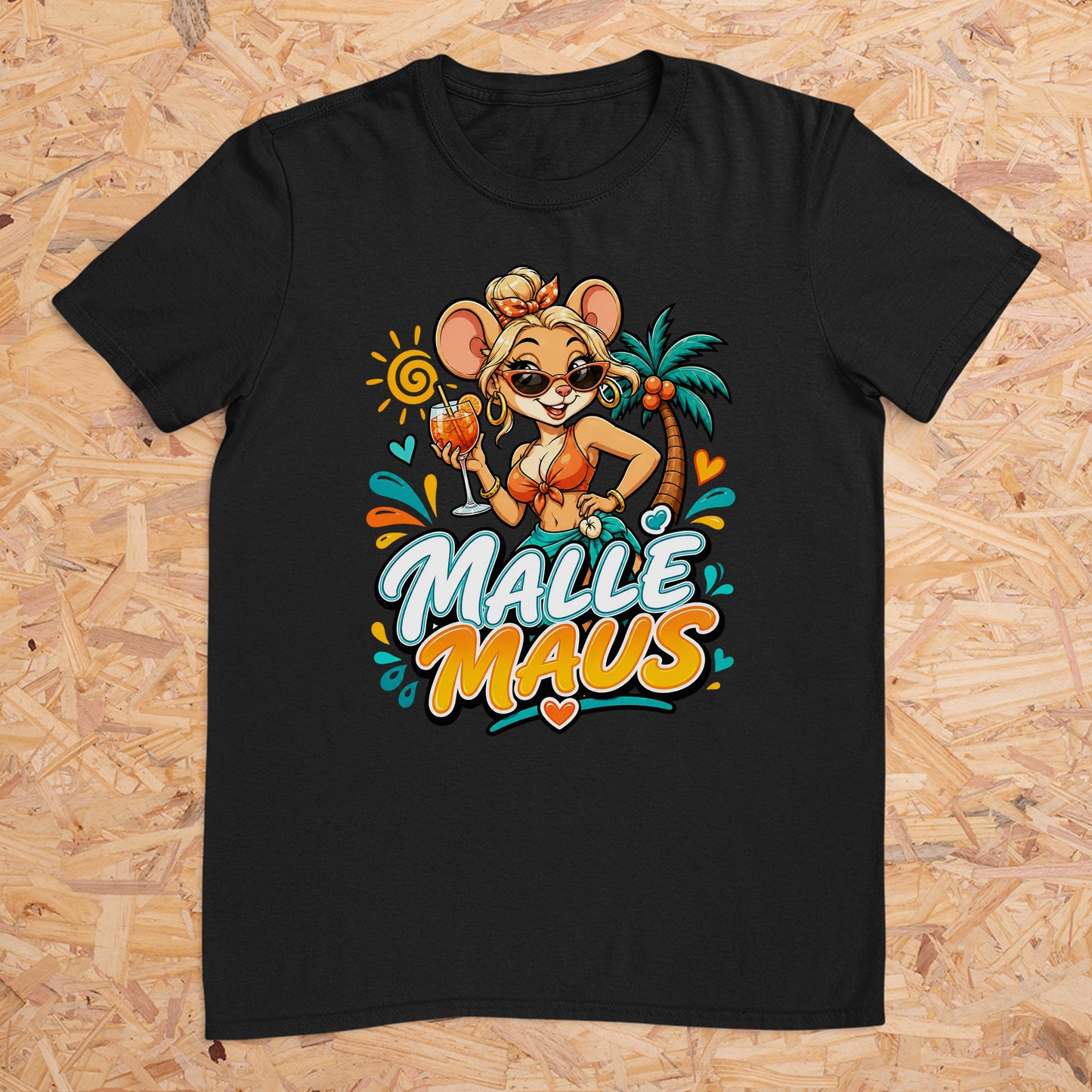 Malle Maus - T-Shirt Unisex – Lustiges Partyshirt für Männer & Frauen