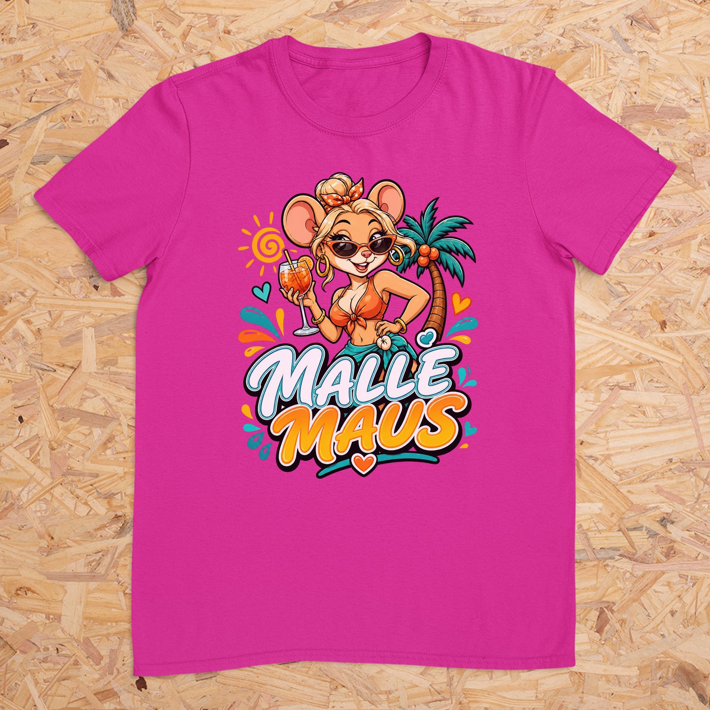 Malle Maus - T-Shirt Unisex – Lustiges Partyshirt für Männer & Frauen