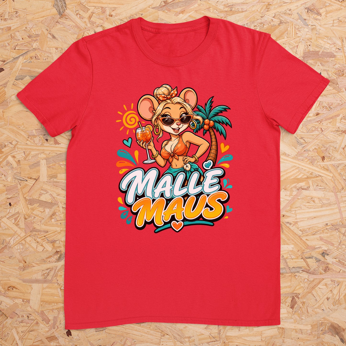Malle Maus - T-Shirt Unisex – Lustiges Partyshirt für Männer & Frauen