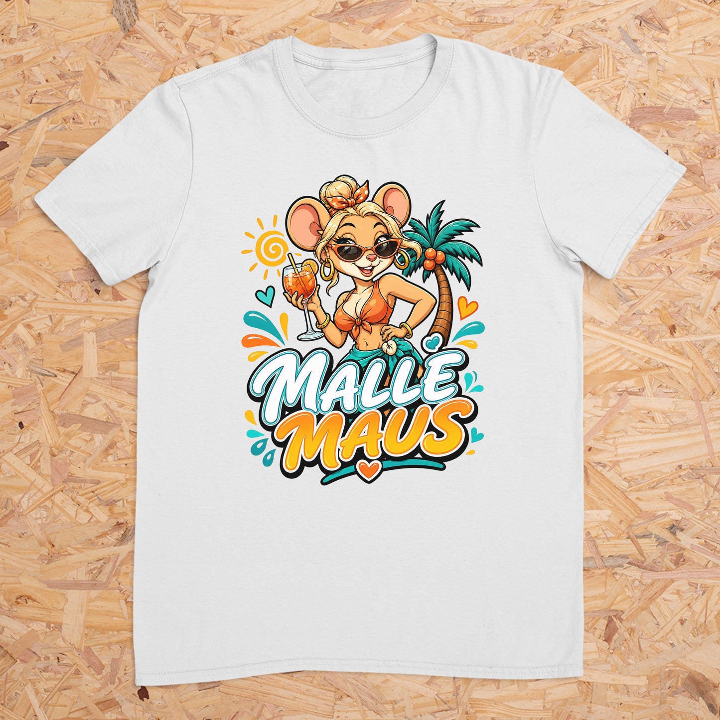Malle Maus - T-Shirt Unisex – Lustiges Partyshirt für Männer & Frauen
