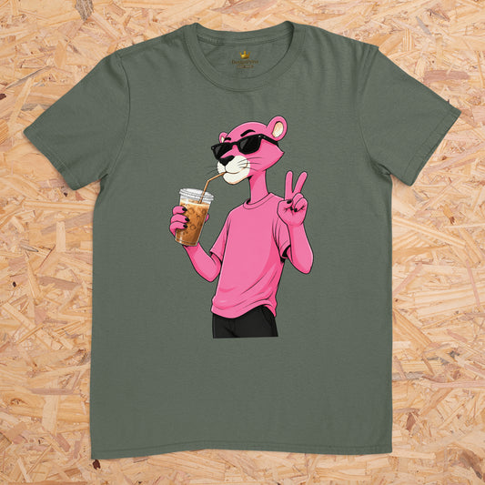 Panther Peace iced coffee -- T-Shirt Unisex